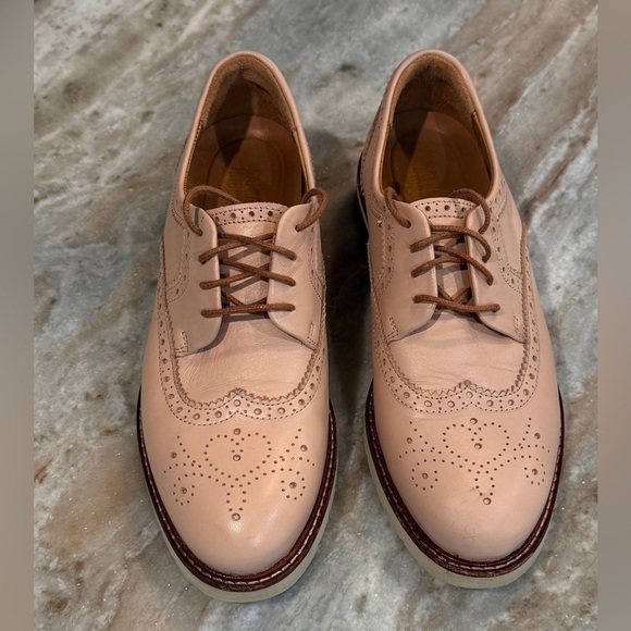 Women’s SAMUEL HUBBARD Winged traveler blush pink leather Oxfords- Size 7 - Picture 2 of 10
